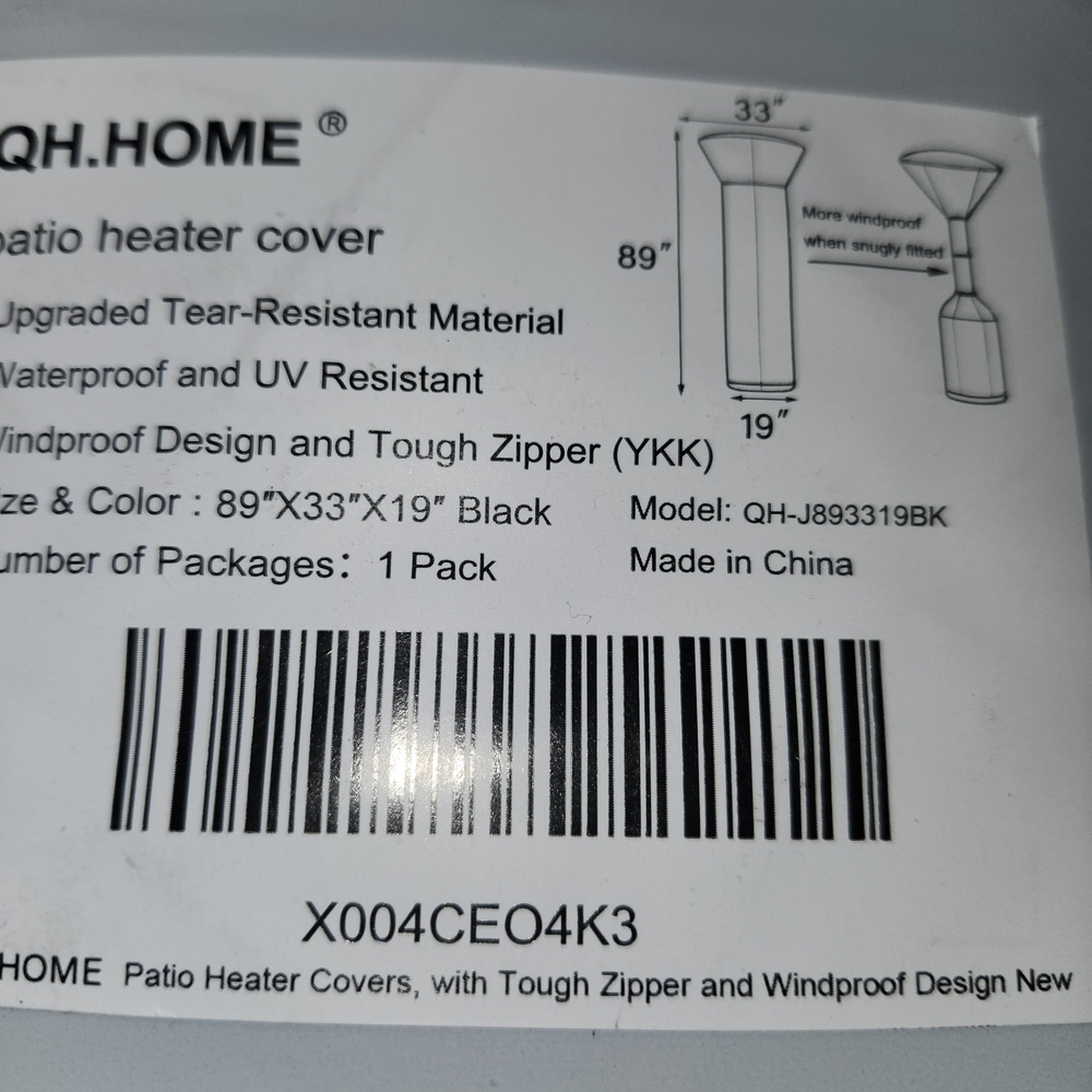 NWT Black Patio Heater Covers 2